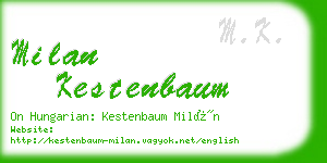 milan kestenbaum business card